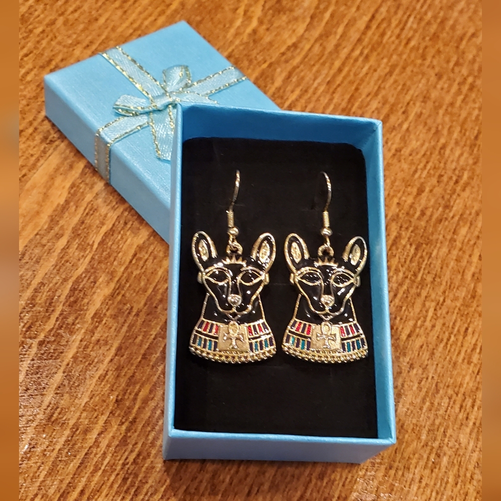 Vtg. Egyptian Dangled Earrings